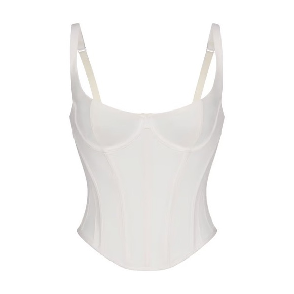 Skims Cotton Corset Top - Marble - Picture 1 of 5